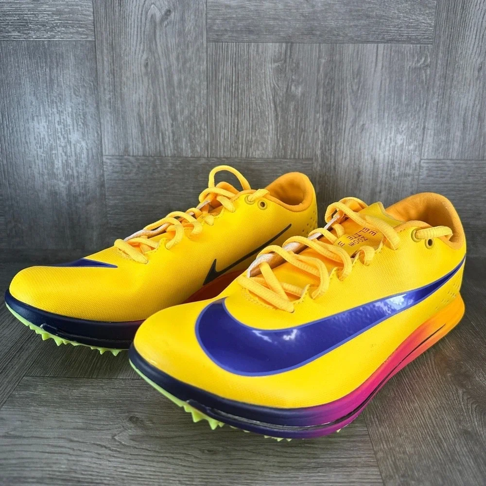 Nike Triple Jump Elite 3 Mens 11.5 Yellow‎ Track Field Spikes NEW HV6425-800